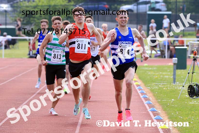 Mens Seniors 800 metres, 2024 North Eastern Track and Field Champs., Middlesbrough.  Photo: David T. Hewitson/Sports for All Pics